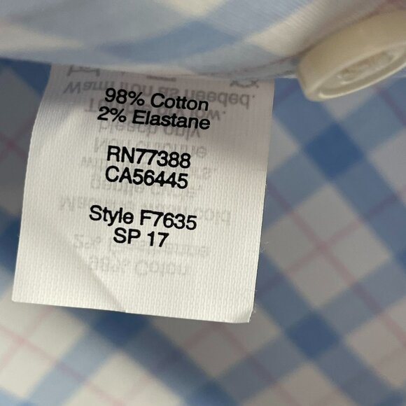 J. Crew Mens Blue Plaid Thompson Slim Fit Wrinkle Resistant Shirt - Picture 6 of 6